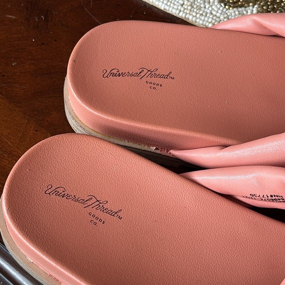 Brand New Universal Thread Cosette Padded Slide Sandals Coral Crisscross Casual - Picture 5 of 13